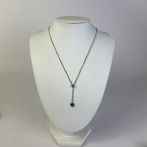 【最終処分SALE】 DIORディオールハートモチーフ ネックレス シルバー A-7344