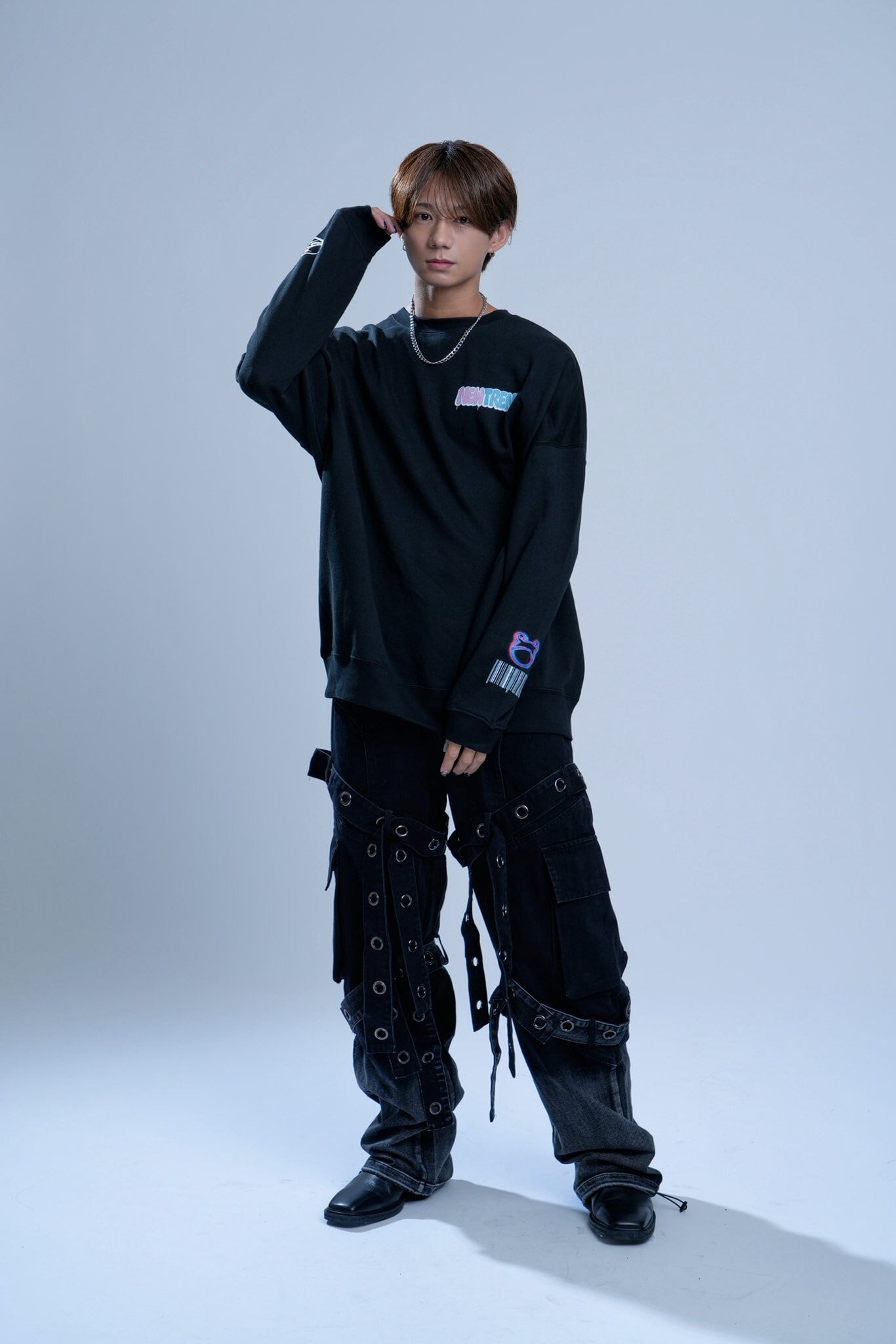 PSYNYXX SELECT ベルトデニムパンツ 個性派 反骨精神 ネオストリート