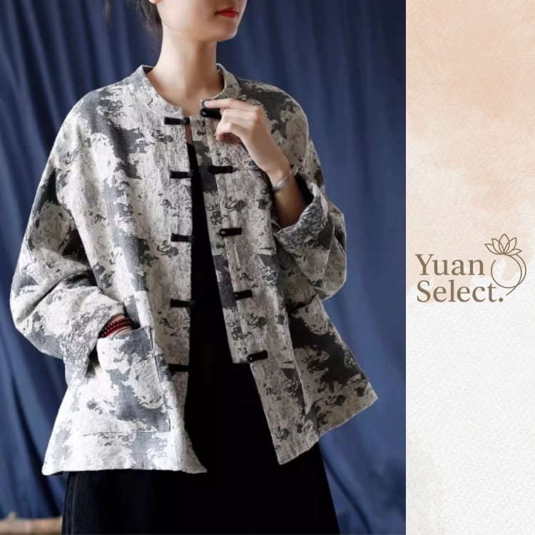 水墨調チャイナボタンジャケット　YS00142
