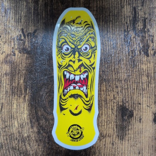 【st-968】Santa Cruz Skateboards sticker サンタクルーズ スケートボード ステッカー ROB ROSKOPP FACE YELLOW