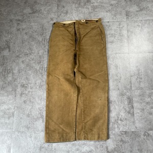 30-40s Adolphe Lafont モールスキン ブラウン パンツW33