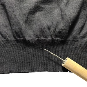 STELLA McCARTNEY logo design black hi gauge wool sweater