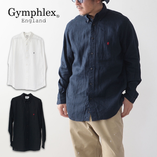 Gymphlex [ジムフレックス] B.D. SHIRT L/S [GY-B0196KLS] B.Dシャツ長袖・リネンシャツ・リネン長袖シャツ・MEN'S [2024SS]