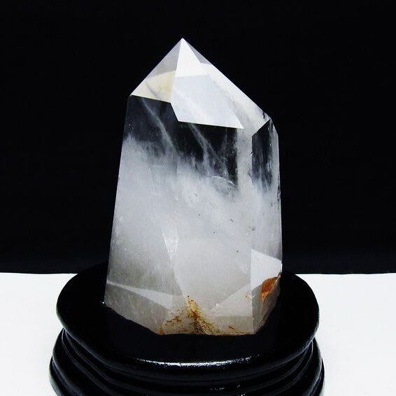 水晶 六角柱 水晶 ポイント 台座付属 一点物 152-3767