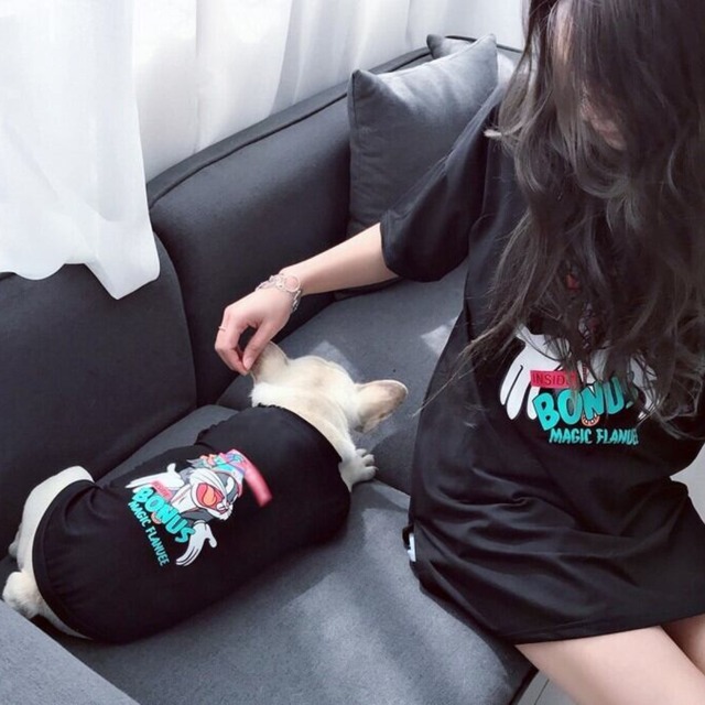 【全5色】オーバーサイズカラーマウスプリントTシャツ d1270