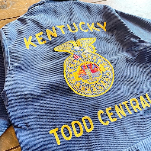 60s FFA Jacket 〝KENTUCKY〟 Front  2line embroidery  Size 32