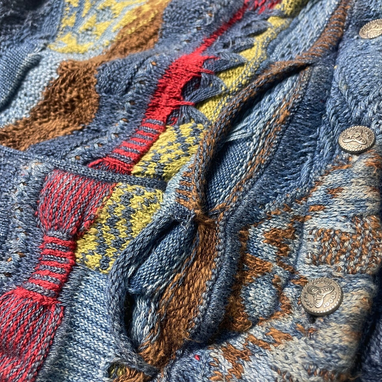 90年代 オーストラリア製 COOGI BLUES クージー 3Dニット ベスト ジレ
