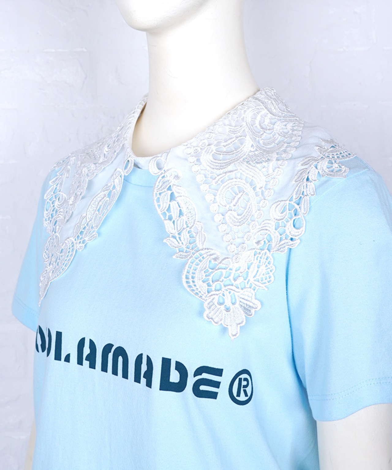 【直営限定ITEM】レース×シフォンビッグフェイクカラー (WHITE)　48502H