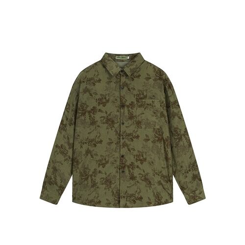 バロックフラワーフルプリントシャツ vi1475