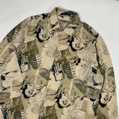 PIA SPORTS ピアスポーツ アートデザイン 長袖シャツ 柄シャツ 5/メンズ/マリリンモンロー/ビンテージ