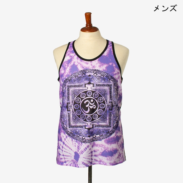 ブラックタンク　マンダラ２　メンズ/ユニ　Men's Black tank top Mandala2