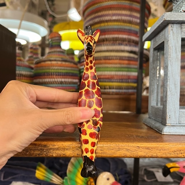 Sitting animal  Giraffe S　　お座りアニマル　キリンS　置物　インテリア雑貨　小物　飾り　オブジェ　ケニア