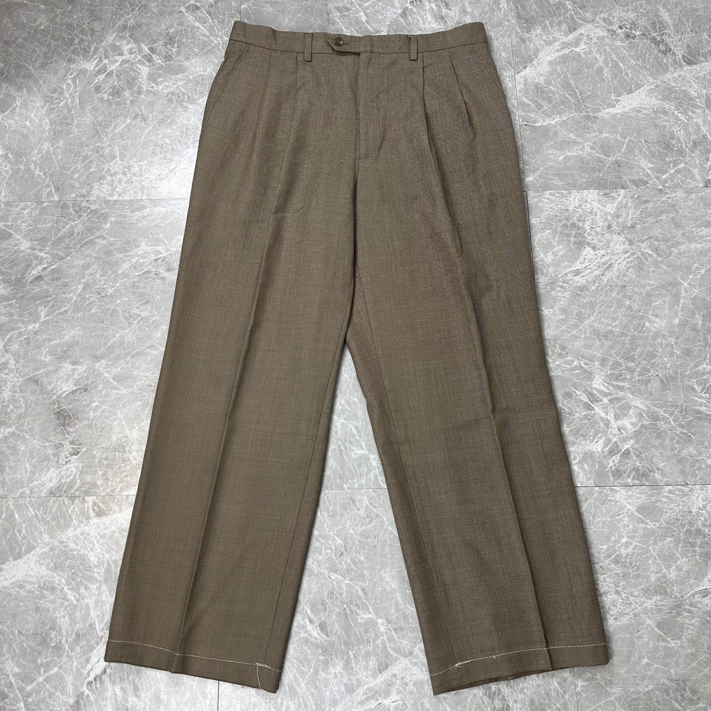 PERRY ELLIS 2tuck wide slacks pants ペリーエリス 2タック ワイド