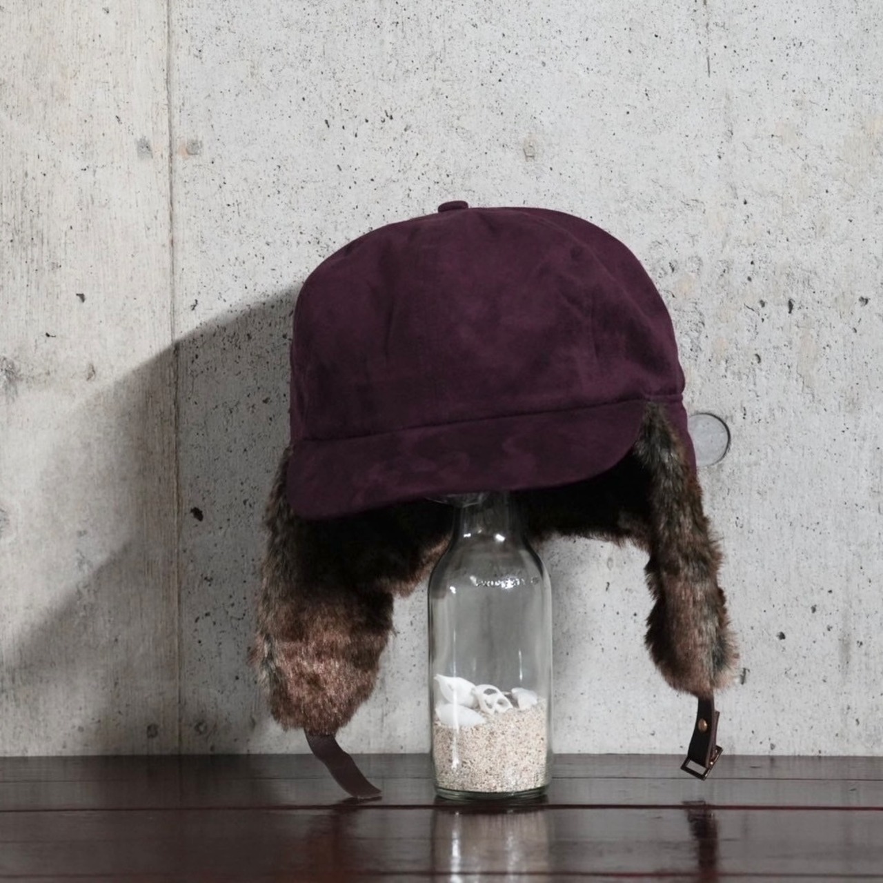 【gifthatオリジナル】SUEDE BOMBER CAP-PC