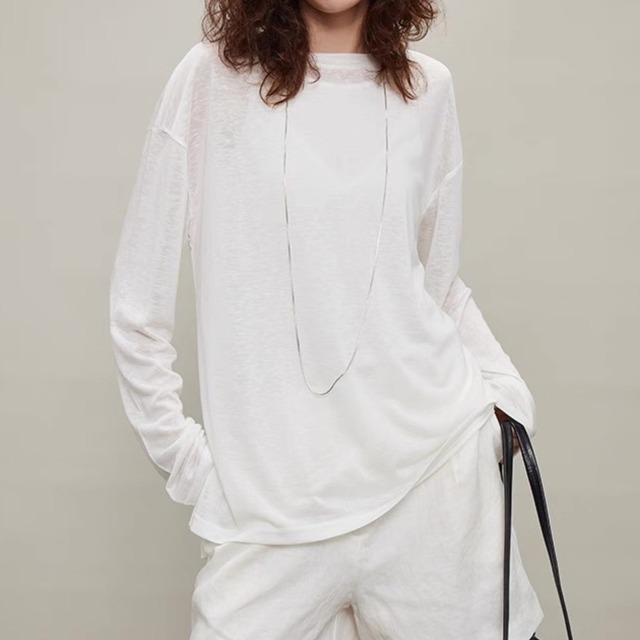 soft twist long sleeve tee  00390