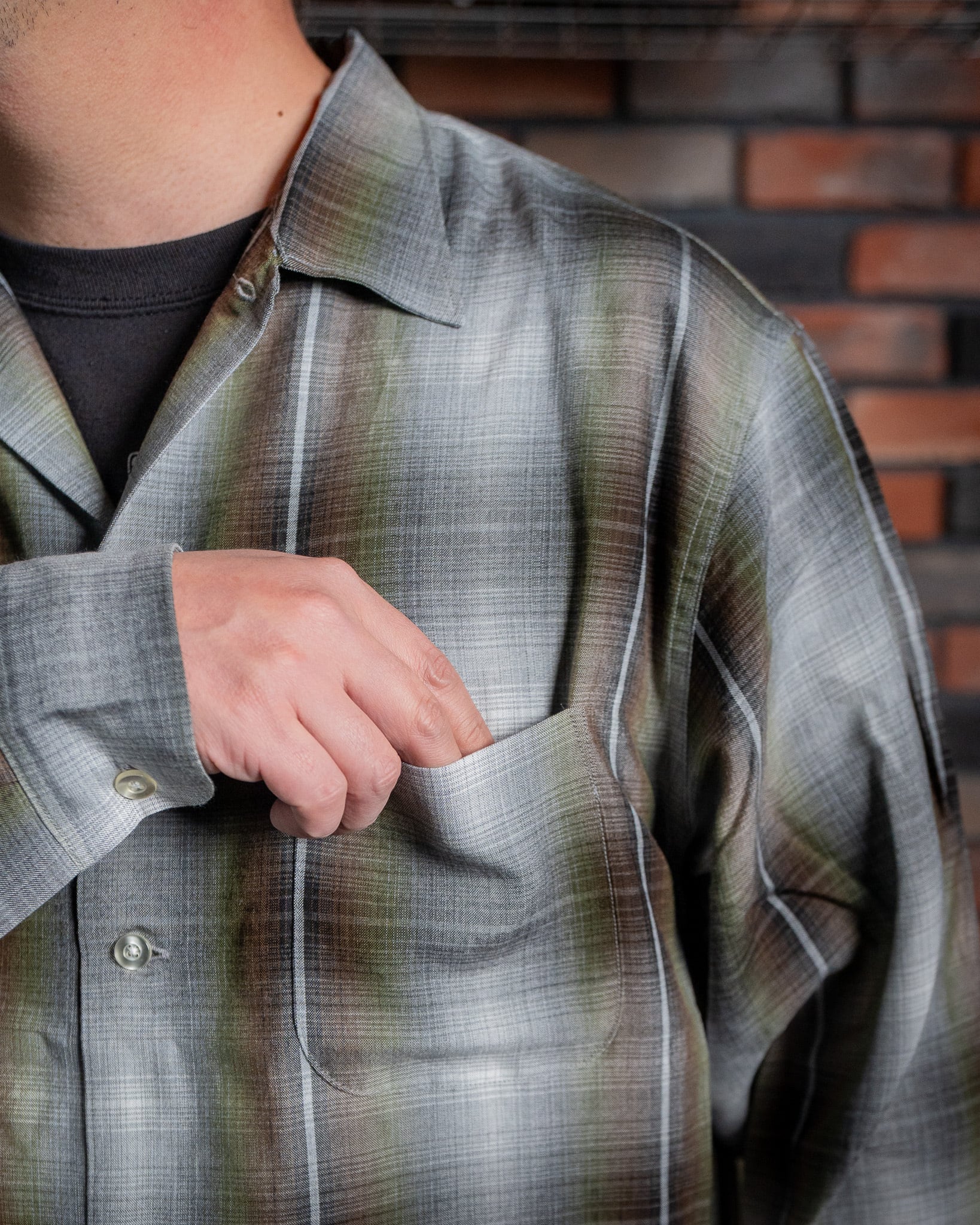 TOWNCRAFT 60s オープンカラーシャツ L グリーン TOWNCRAFT 60s オープンカラーシャツ L グリーン TOWNCRAFT 60s