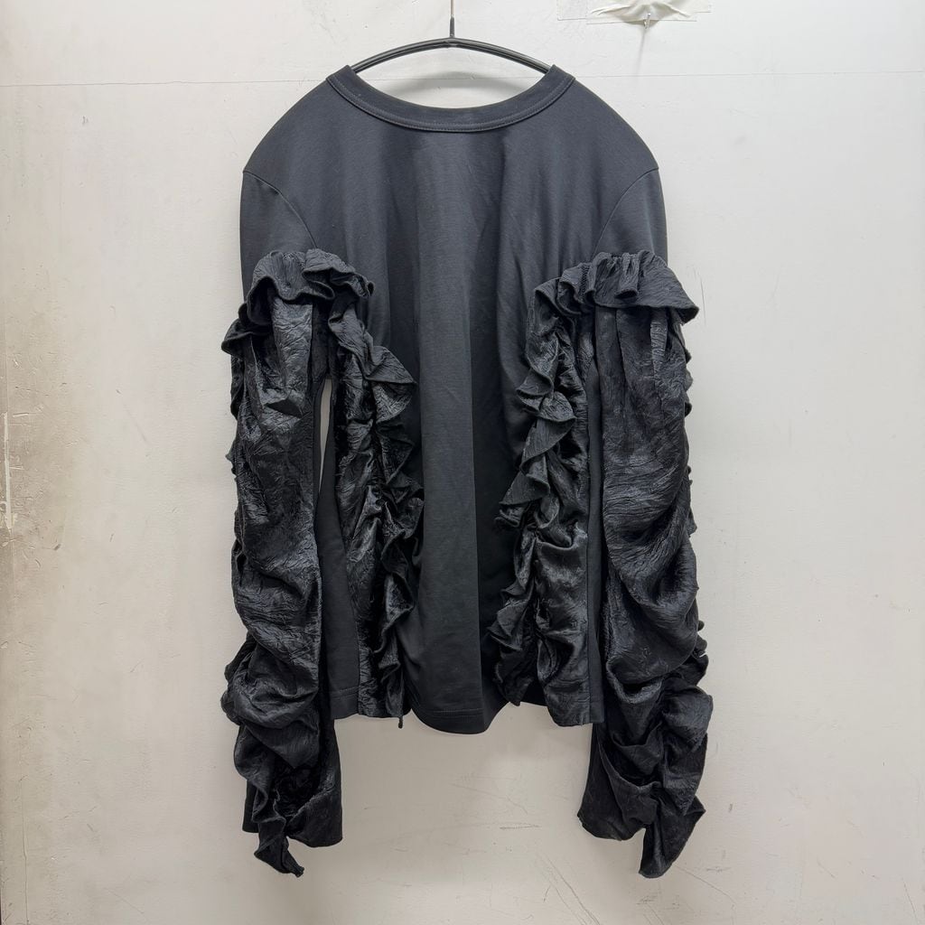 SHAREEF シャリーフ SHAGGY KNIT シャギーニット 2 ブラックパープル