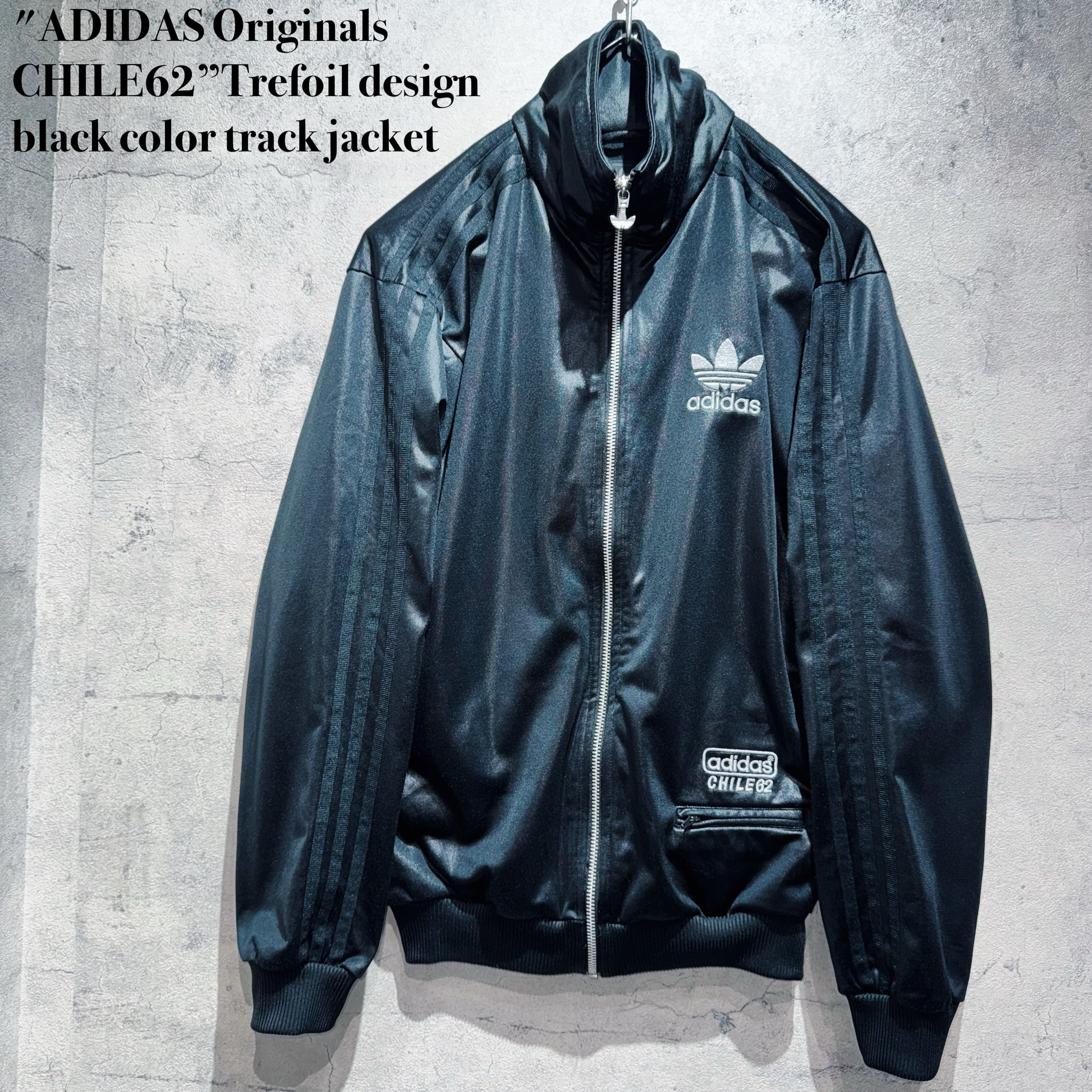 ADIDAS Originals CHILE62”Trefoil design black color track jacket