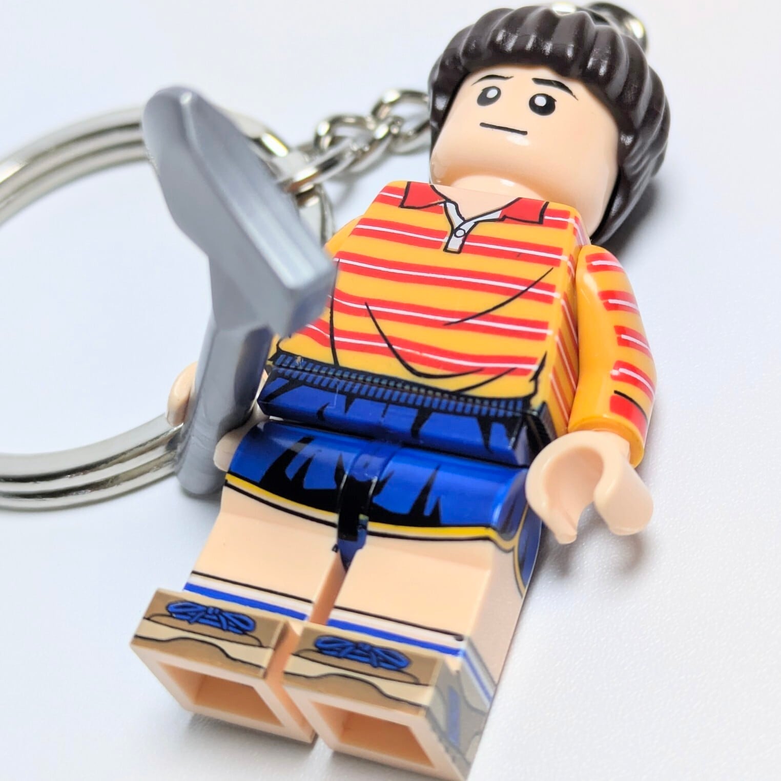 ★ブロックフィギュアキーホルダー★【 Stranger Things / ストレンジャーシングス 】 ウィリアム・バイヤーズ / ウィル / 賢者ウィル(Will the Wise) 〚アメリカン雑貨 アメトイ〛