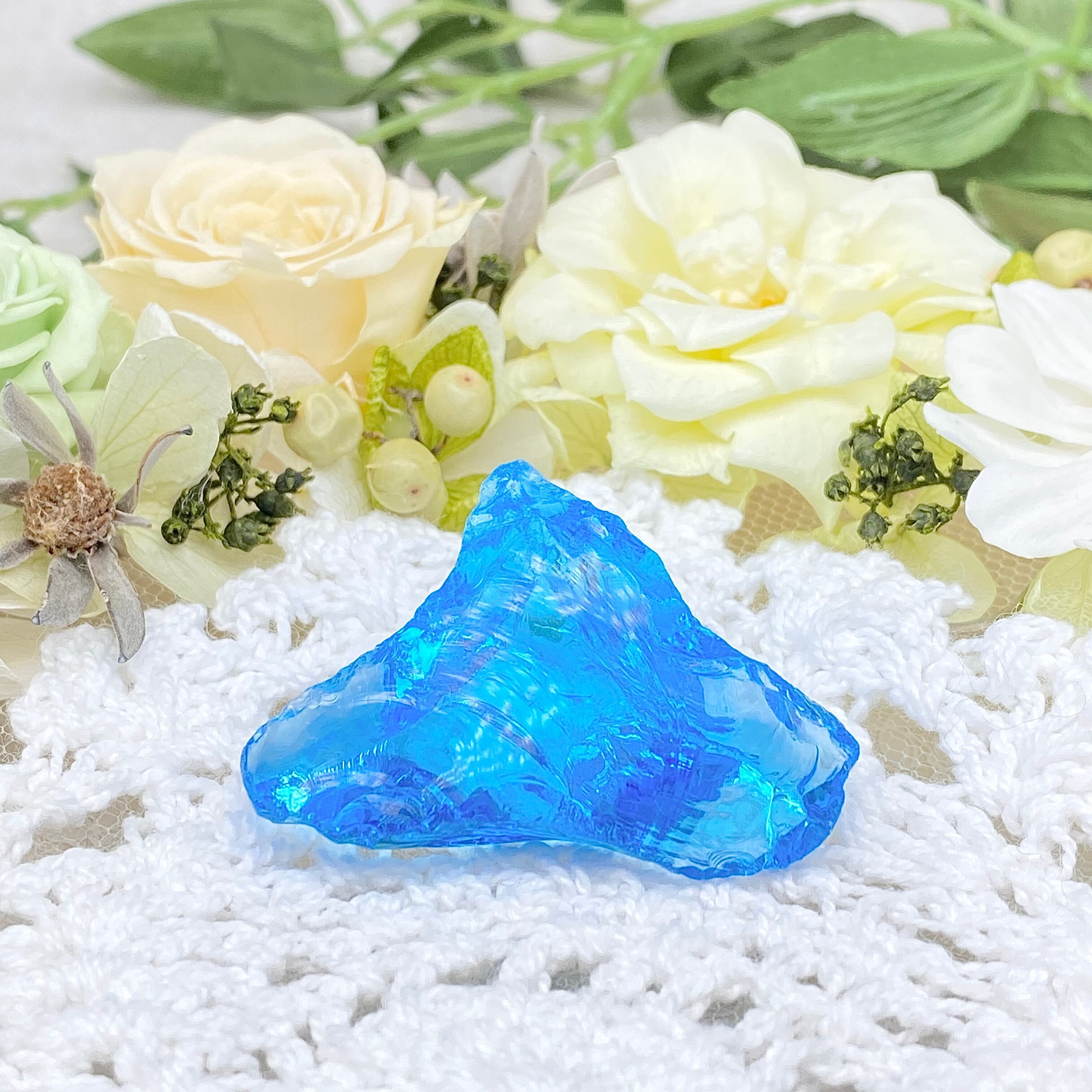 《在庫残少》インドネシア産アンダラクリスタル原石 スカイブルー C