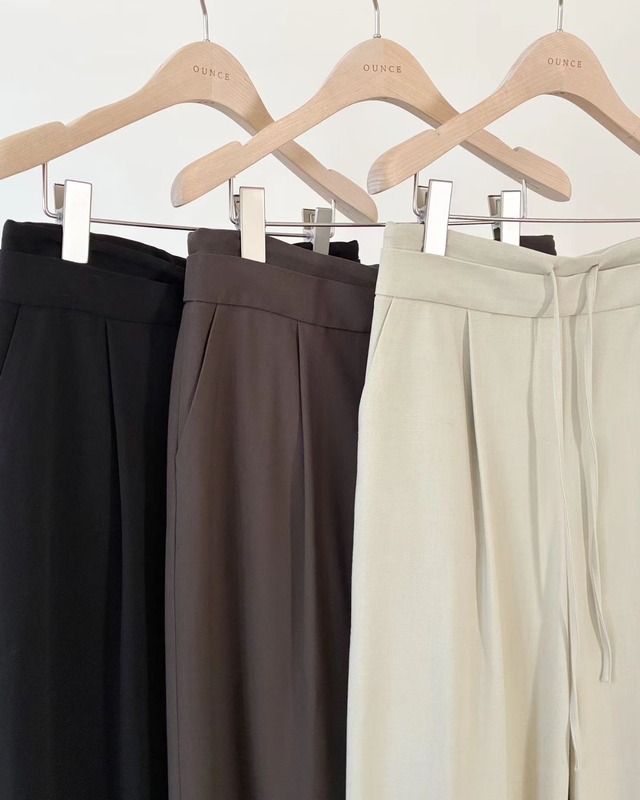 (OUNCE) ray string slacks / 3color