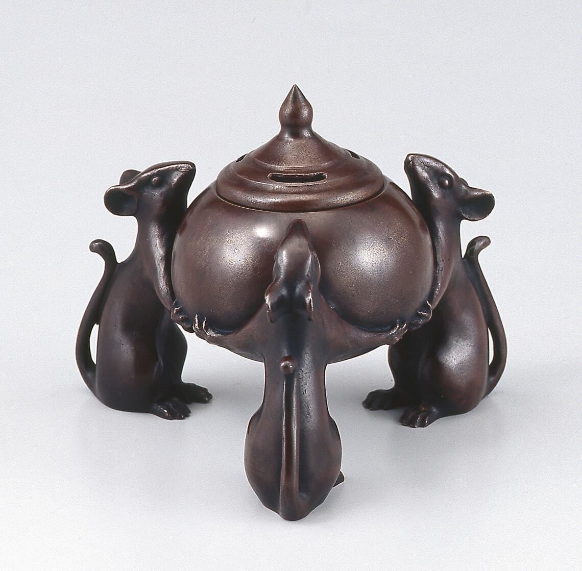 ◇ 能作吉秀 『 龍地紋香炉・小 』 銅製置物 香炉⁄香器『高岡銅器