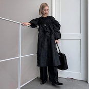 2wayシアーチェックSK/ブラック