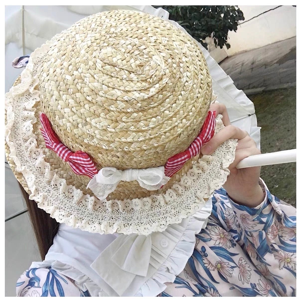 リボン ガーリー 麦わら帽子 ハット | LOVEYsmileSHOP