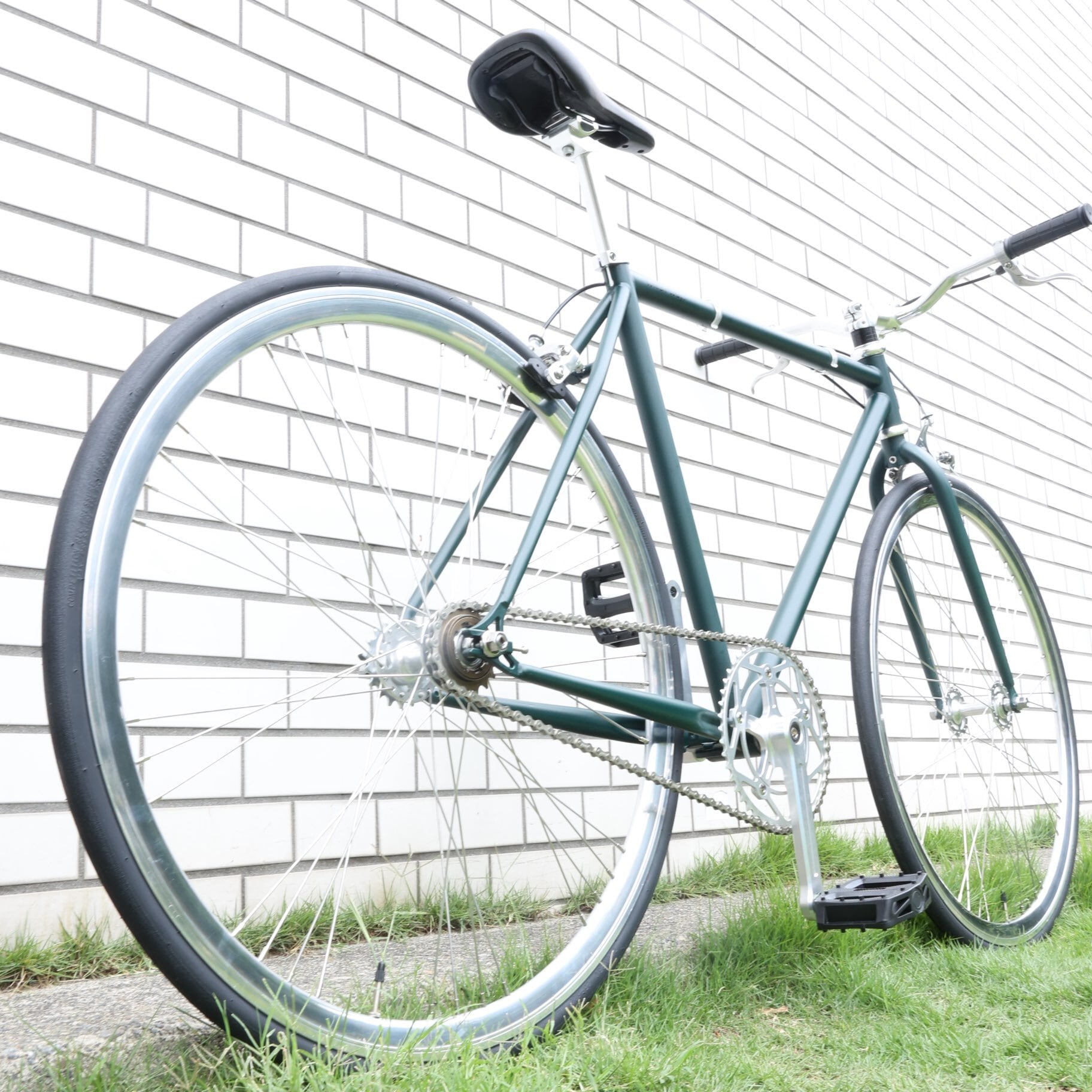 FUN 700C ANGUS STREET, Chrome green】ハイテン クロモリ ピスト  