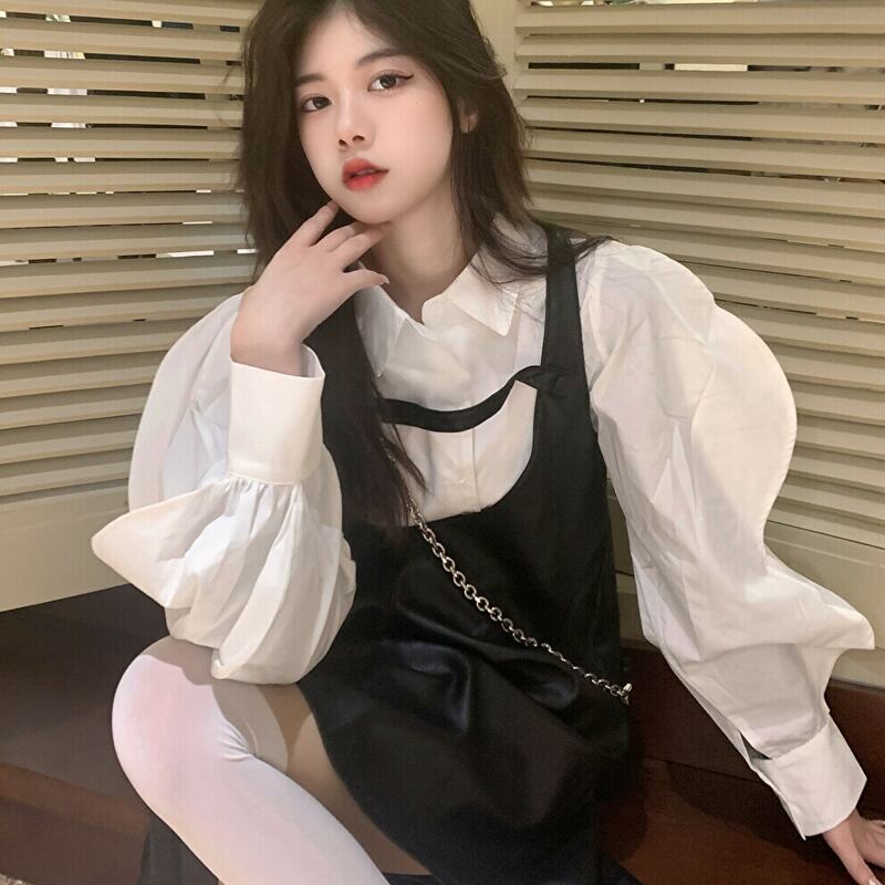 サブカル 服 地雷系 通販 ブラウス パフスリーブ 甘め バルーンスリーブ 可愛い 量産型