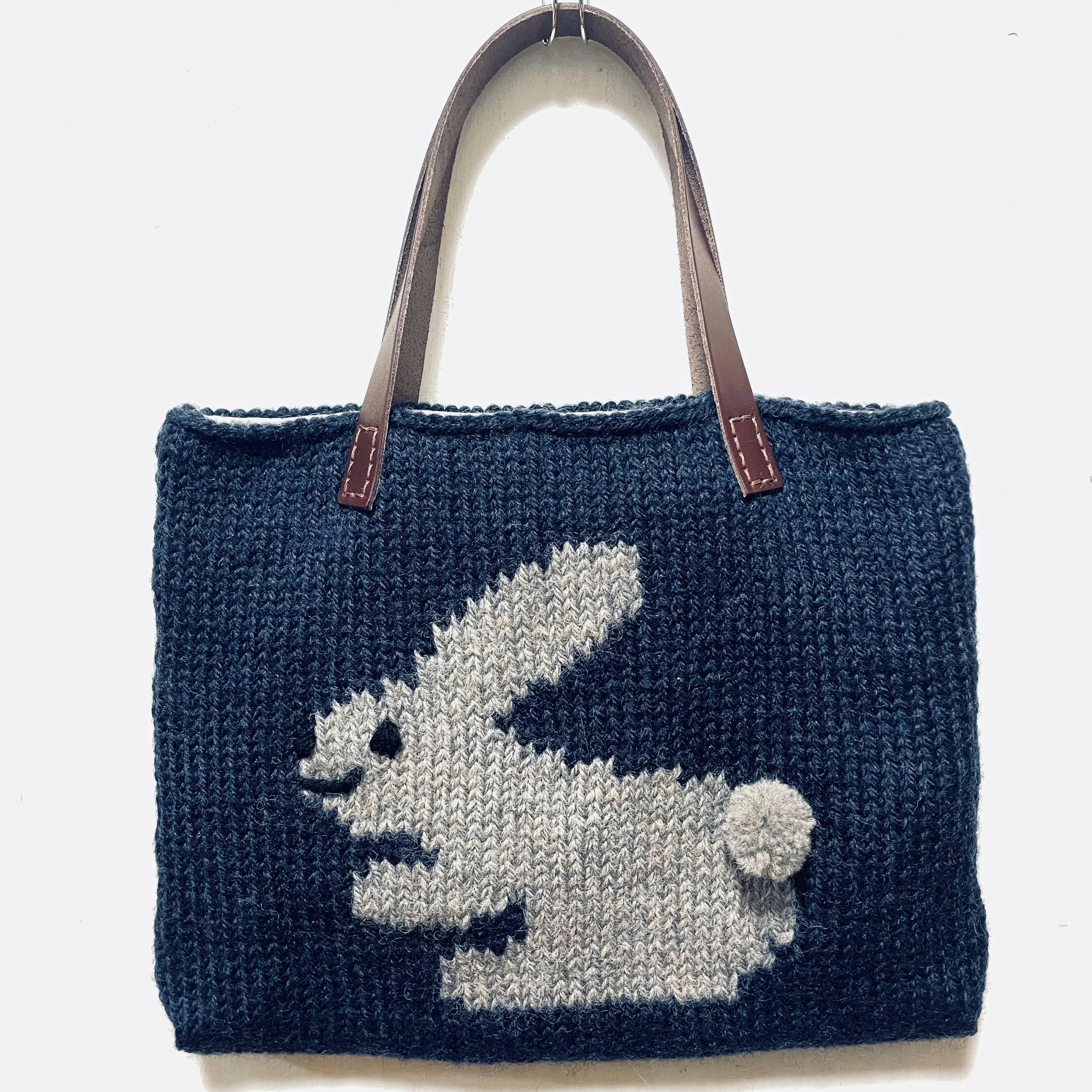 ニットバッグ うさぎ - knit bag rabbit - | yuko koike