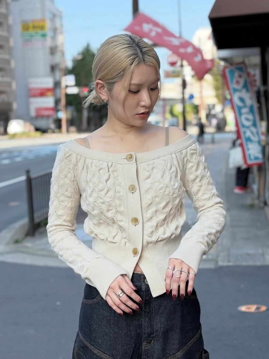 25AW】PHOTOCOPIEU フォトコピュー / OFF-SHOULDER SWEATER / オフ