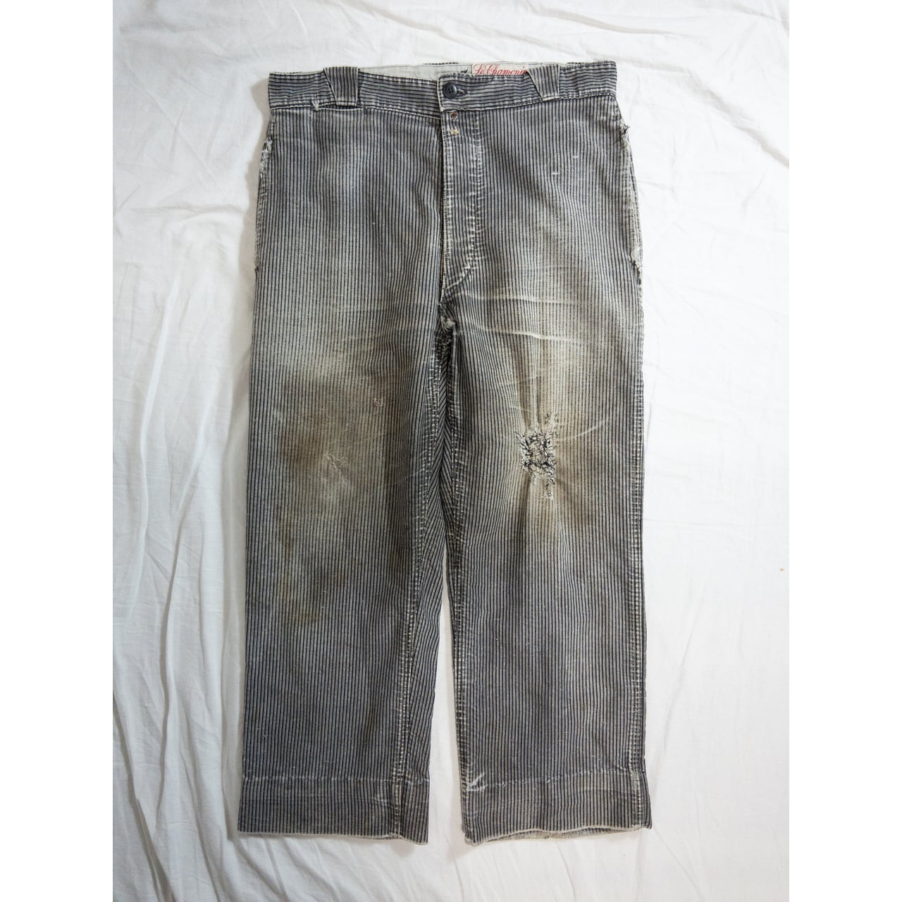 パンツ 40s Moleskin Cotton Stripe Work Trousers 1930-40s 