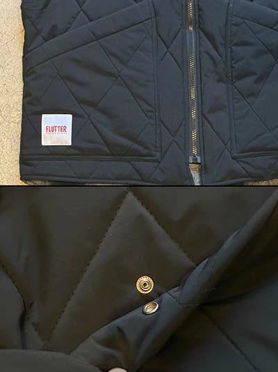 FLUTTER】TURBO HEAT®︎ Quilting Puff Vest -BLACK（フラッター