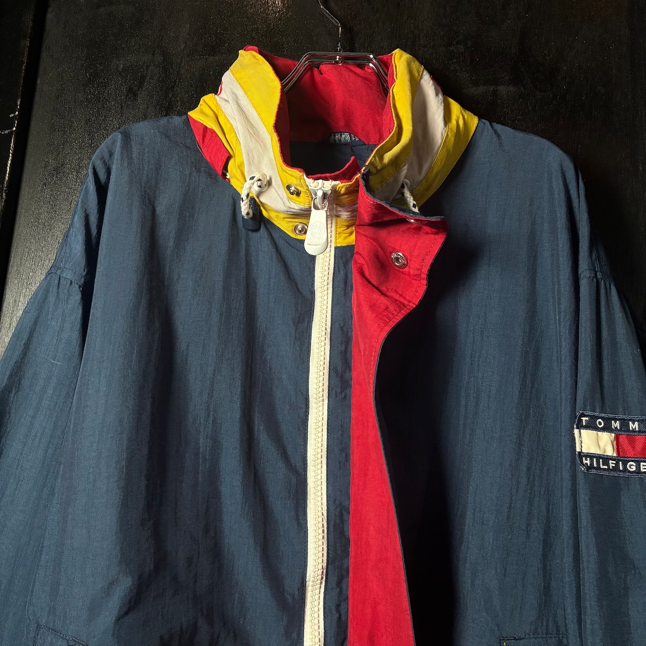 90s TOMMY HILFIGER ナイロンセーリングジャケット ネイビー トミー