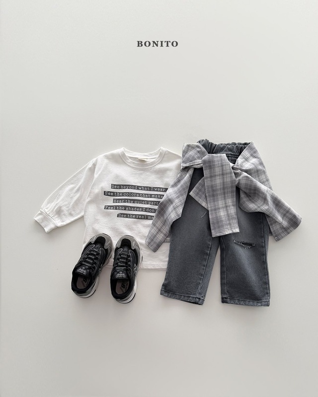 [即納]≪BONITO≫Check Shawl gray check 1