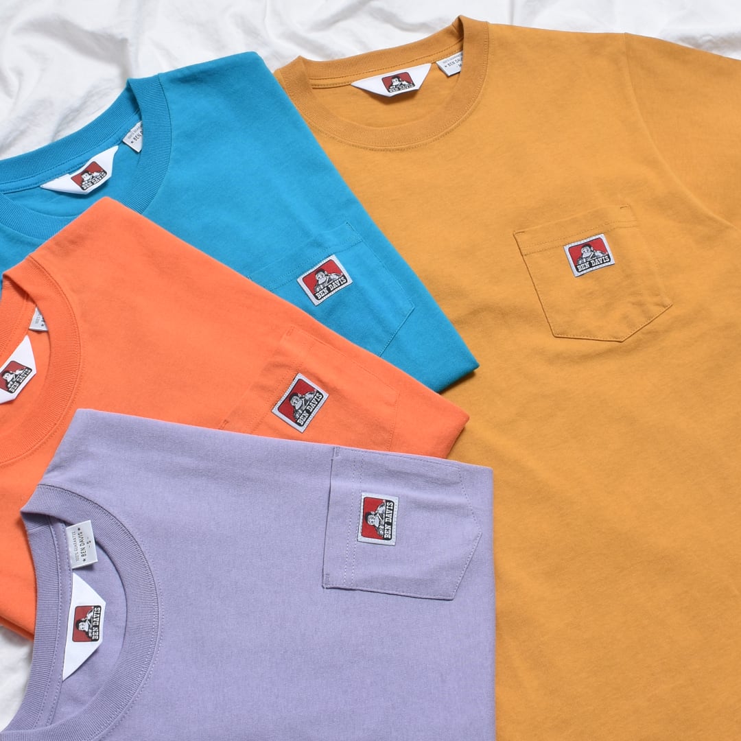 【1/28新着】55%OFF★BEN DAVIS カラーポケットTシャツ