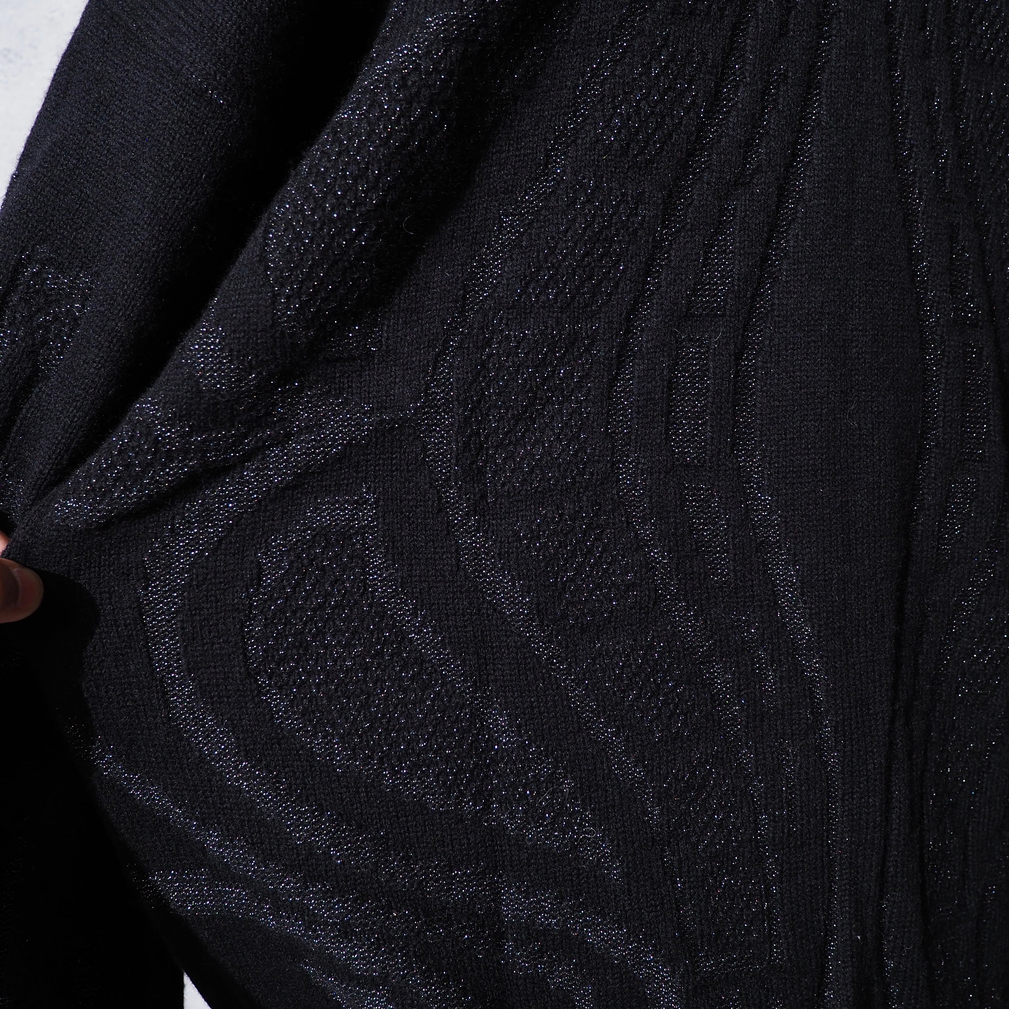 1990s ” santa fe ” Love logo embbossed 3D solid Design vintage loose knit