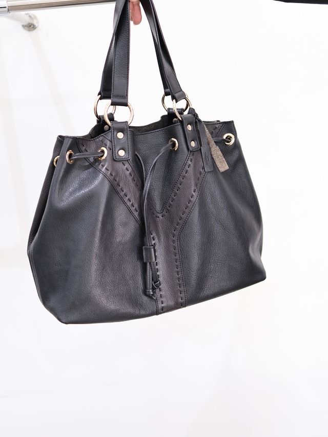 【Saint Laurent】stich design leather tote bag