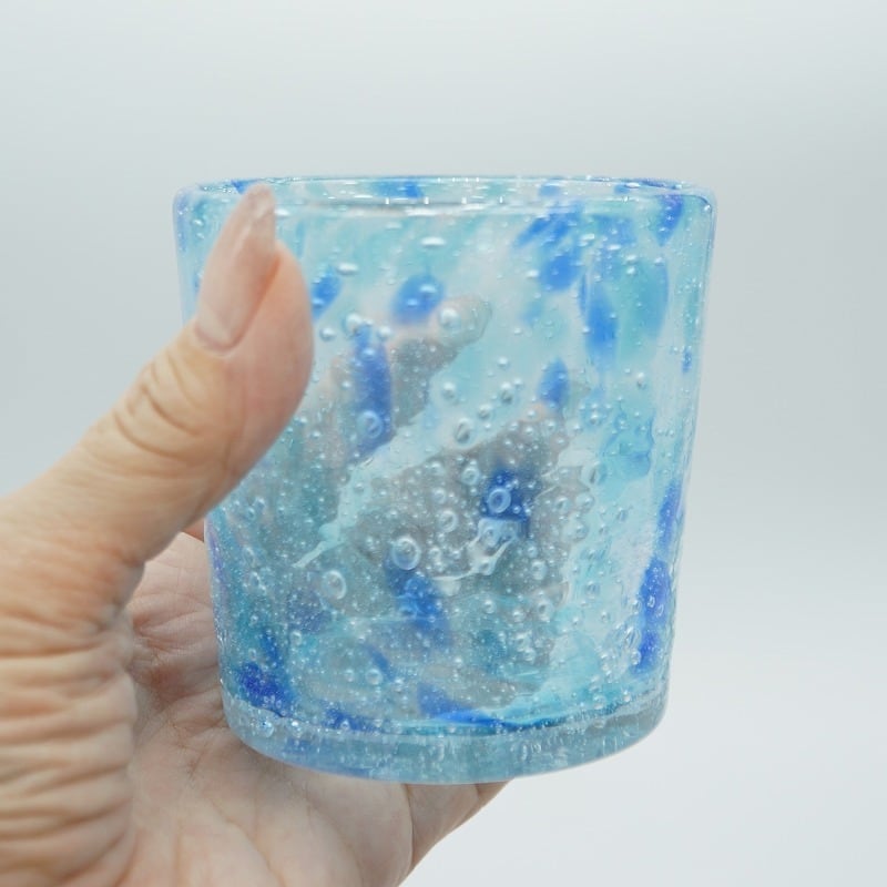 泡花 ロックグラス【琉球ガラス工房雫】 | 沖縄の工芸品 うぃーりきさん