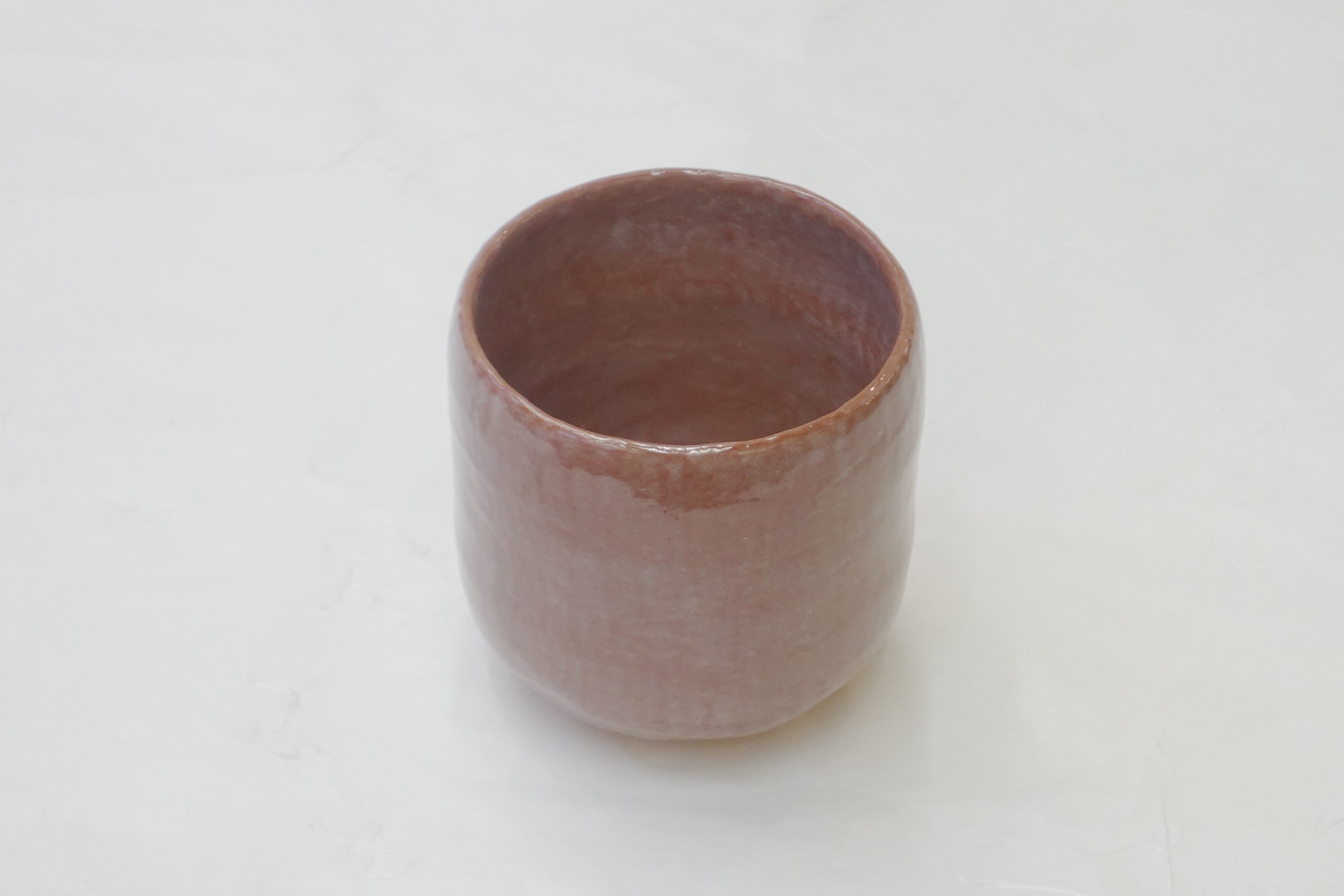 松楽 作 赤楽 筒茶碗 | 小林漆陶