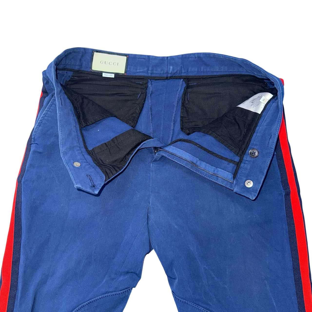 【GUCCI】サイドストライプ ロイヤルブルーパンツ