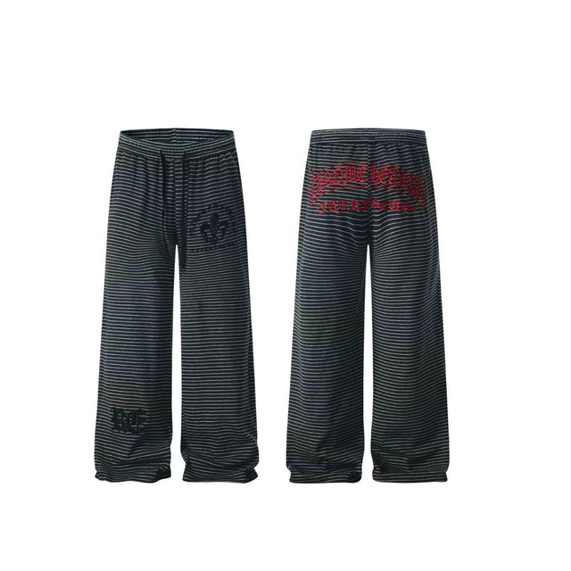 バックグラフィックボーダーワイドレッグパンツ 1col   R01903
