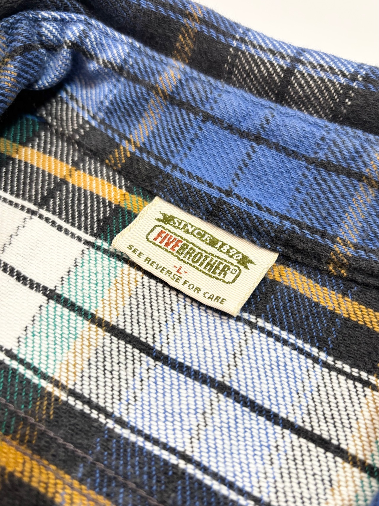 90s FIVE BROTHER FLANNEL SHIRT MADE IN USA Size L