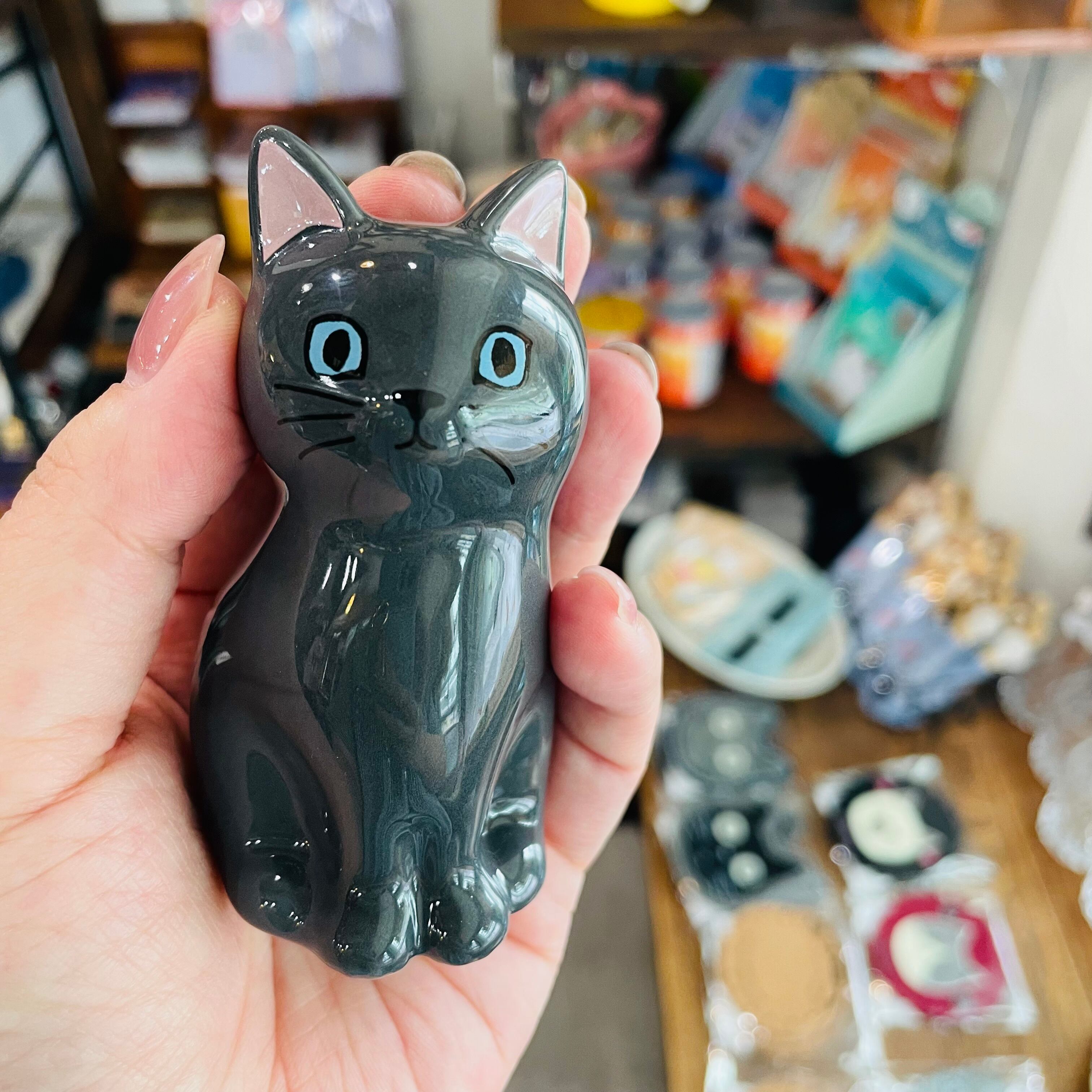 フラワーベース| ペンスタンド|くろこねこB 猫 ねこ ネコ 猫雑貨 ねこモチーフ 猫グッズ ネコ柄 花瓶 花器 花びん フラワーベース 置物 オブジェ フラワーアレンジ ペン立て ペンスタンド 陶器 かわいい おしゃれ レディース プレゼント 贈り物 ギフト