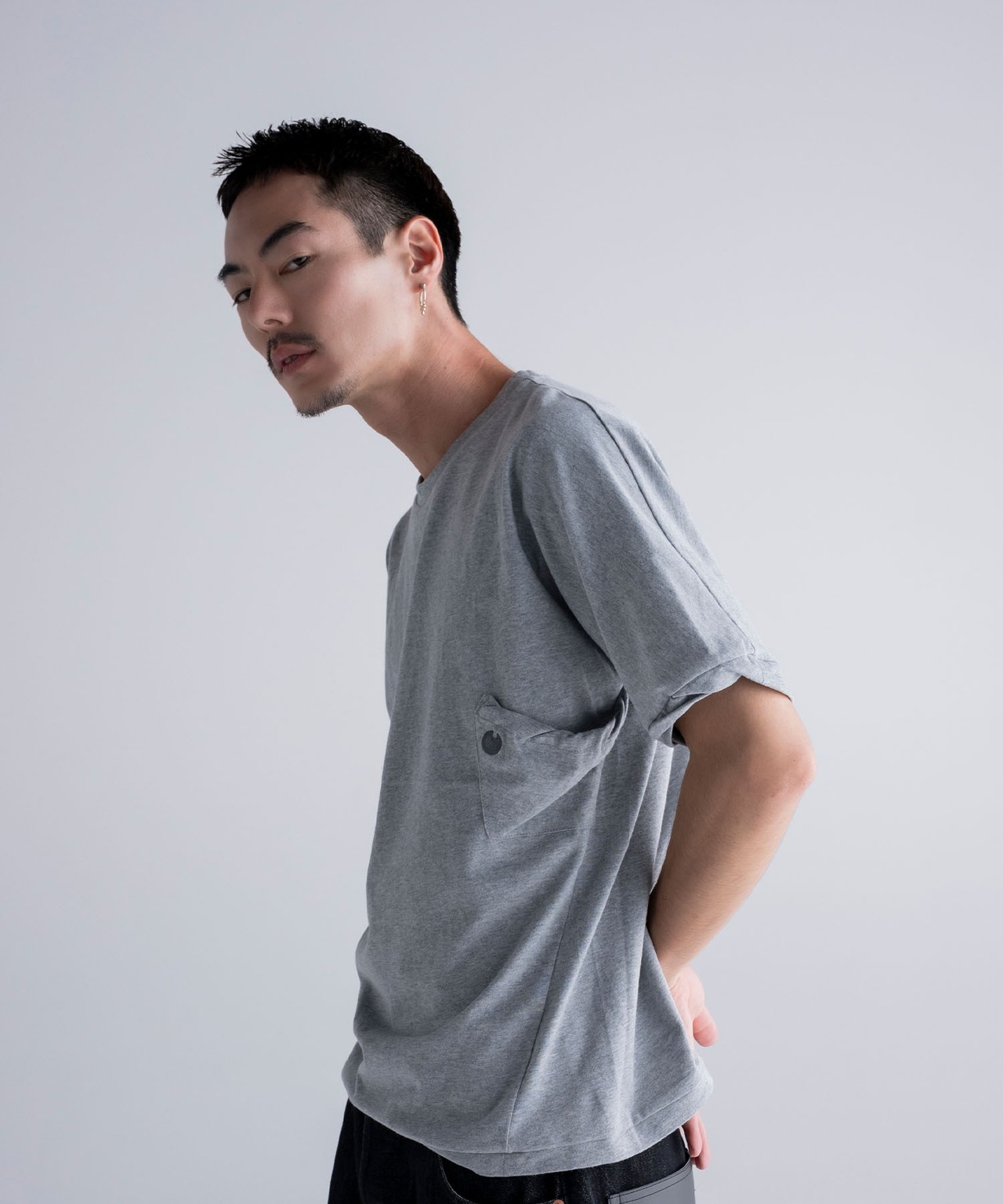 SUN&MOON ONE POINT POCKET T-SHIRT［HSC020］
