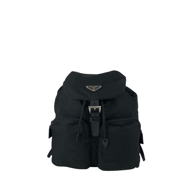 PRADA プラダ バックパック ブラック ナイロン ダブルポケット リュック vintage ヴィンテージ オールド hspzjr