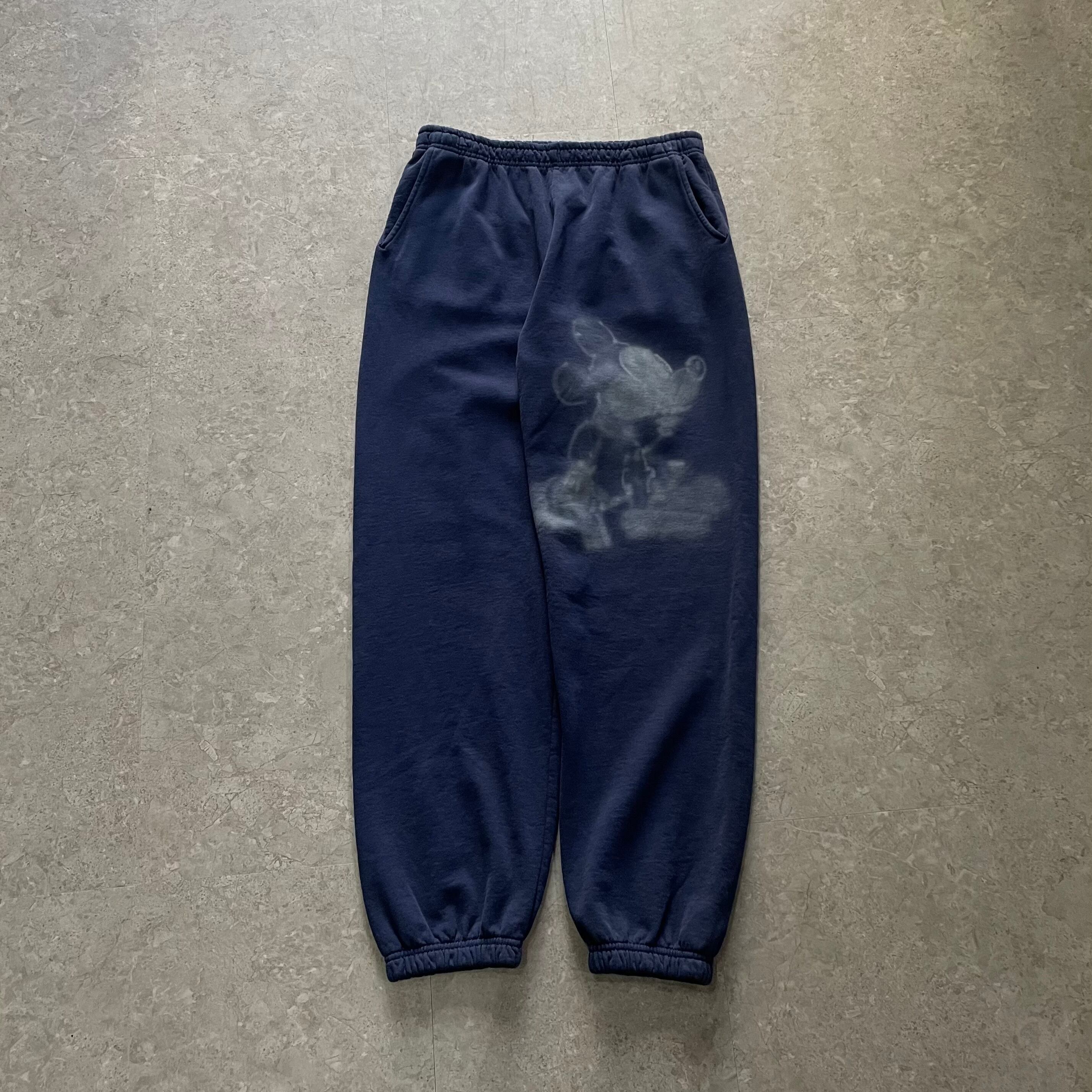 90s "Mickey Mouse" hand paint sweat pants【仙台店】