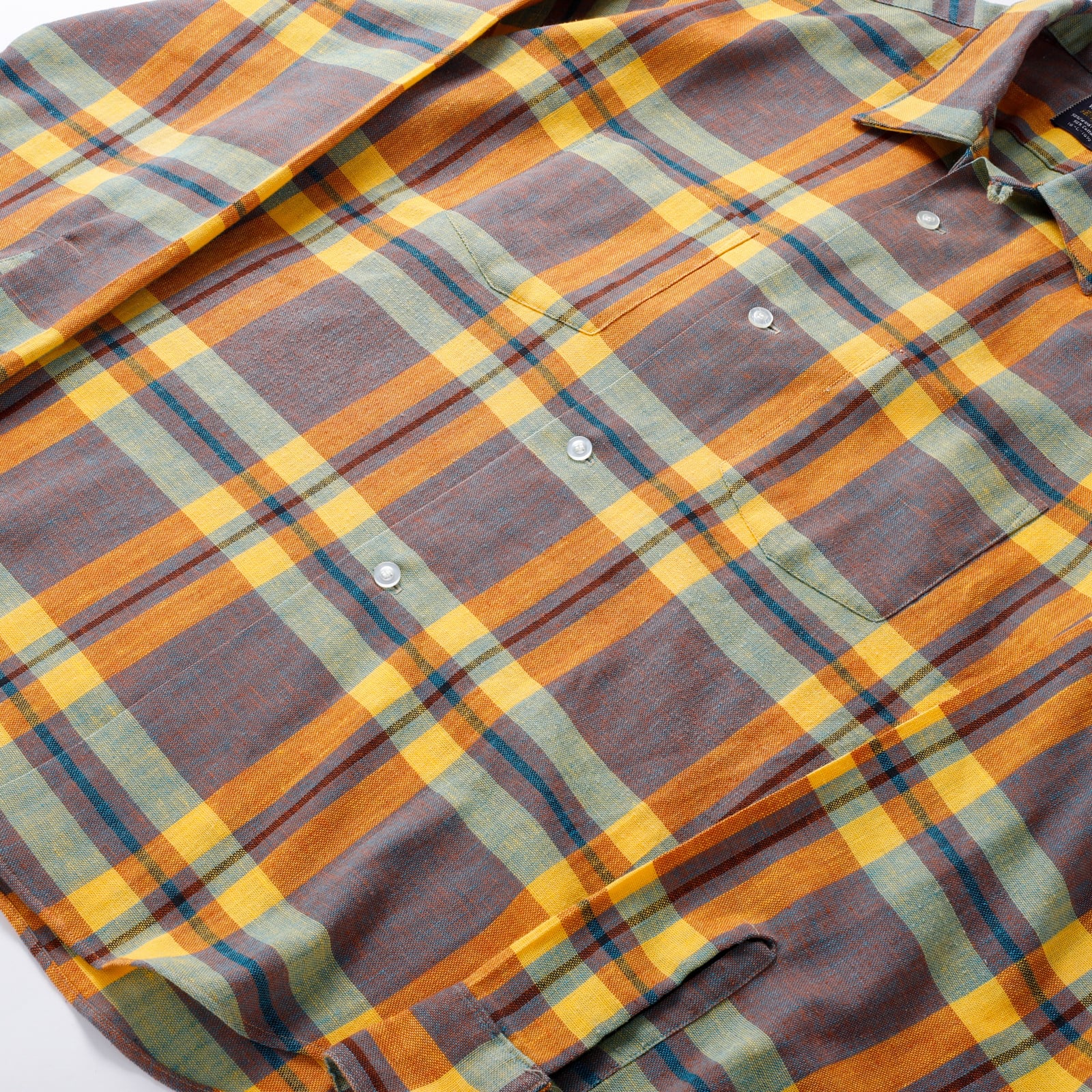 60s VAN HEUSEN ヴァンヒューゼン　オールコットン　ボックスチェック 極美品】60s VAN HEUSEN special Vintage check Shirts big size made