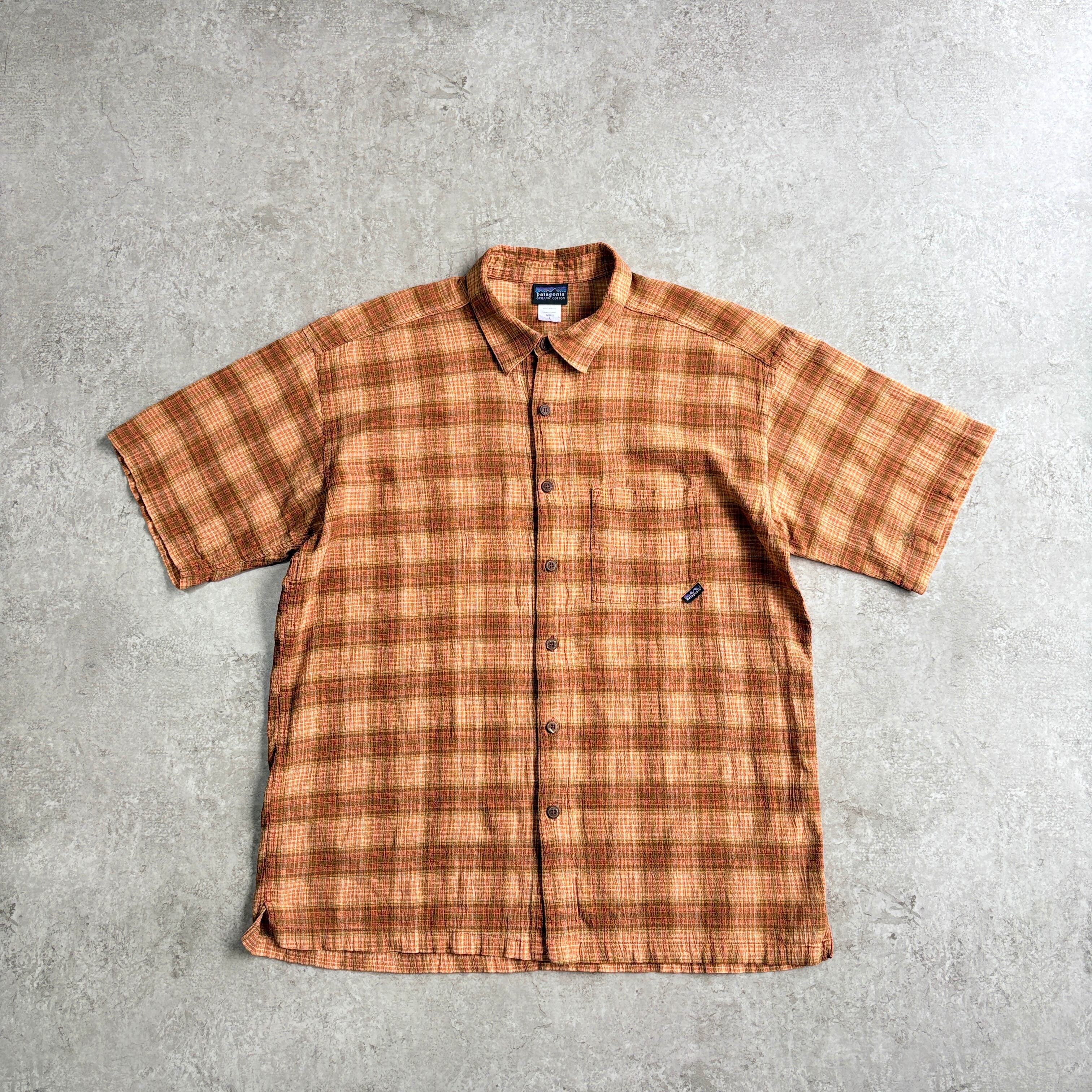 00s 2007年製 patagonia A/C Yarn Dye Shirt Short sleeve shirt
